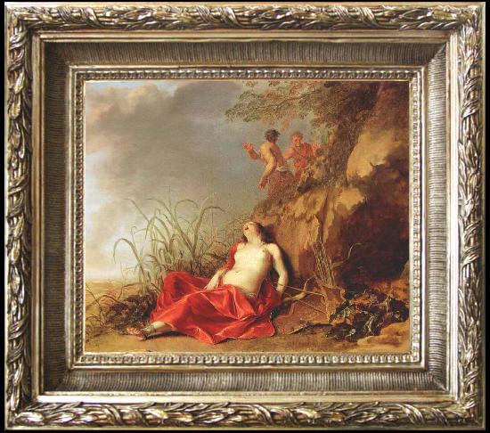 framed  LISSE, Dirck van der Sleeping Nymph after 1642, Ta021s